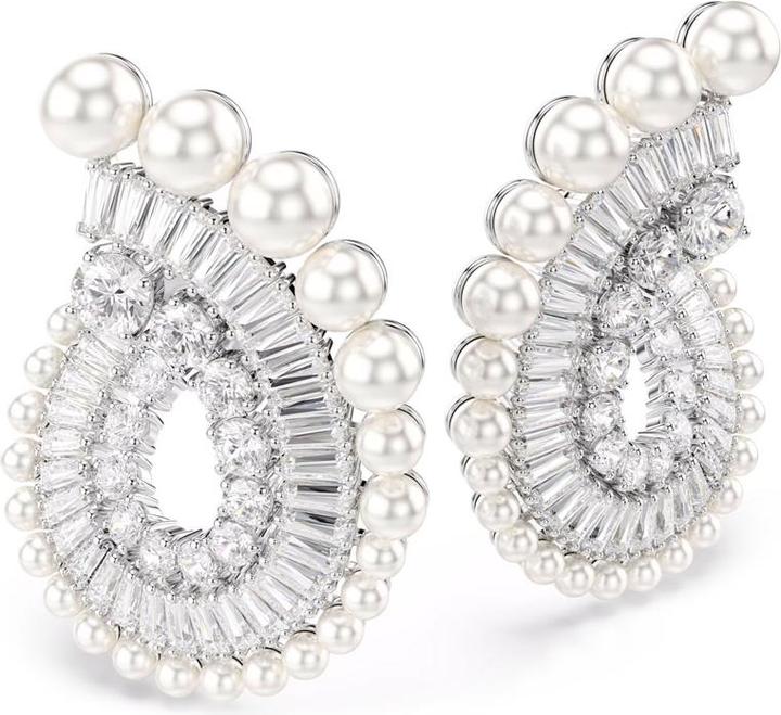 Produktbild Swarovski x Ariana Grande Drop Ohrhänger Kristallperle Verschiedene Schliffe Weiss Rhodiniert (Swarovski Metall)