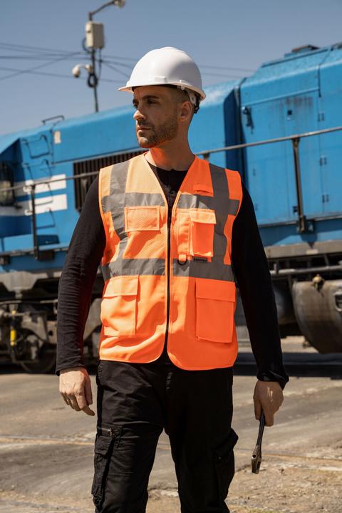 Produktbild Korntex Executive Mesh Multifunktions-Warnweste (6XL)