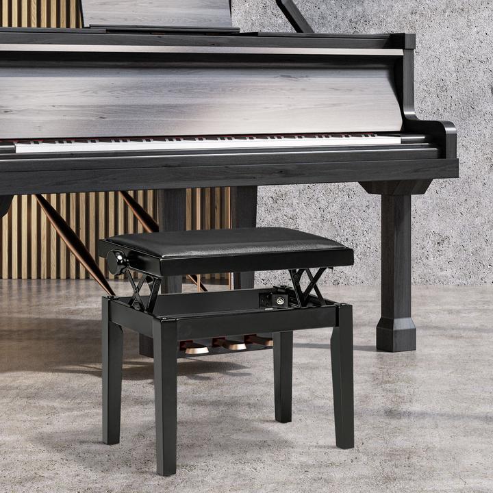 Image du produit Homcom Tabouret de piano avec repose-pieds antidérapants (Siège du batteur)