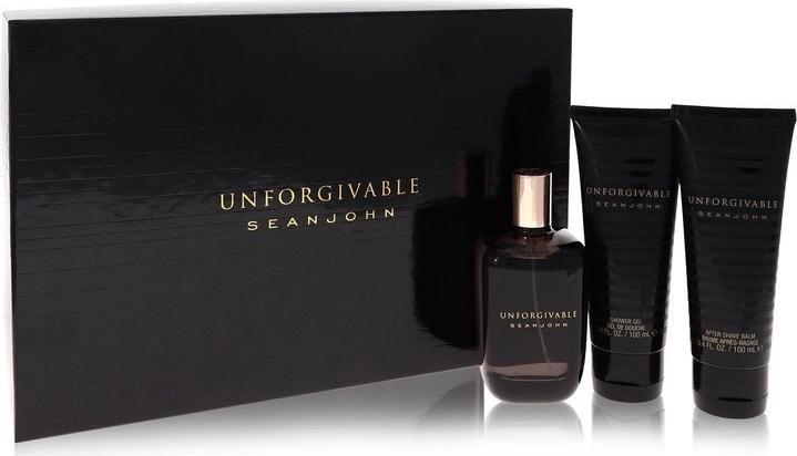 Sean John Unforgivable by Gift Set -- 4.2 oz Eau de Toilette Spray + 3.4 oz Shower Gel + 3.4 oz A... (Parfum set)