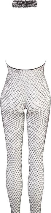 Actual product image Mandy Mystery Fishnet catsuit with lace collar (S, M)