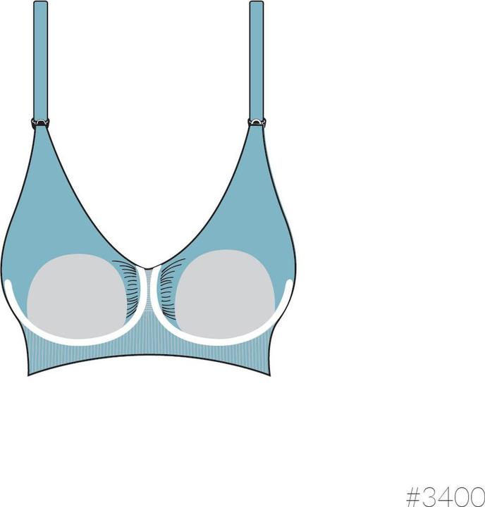 Actual product image Carriwell Seamless padded GelWire nursing bra (L)