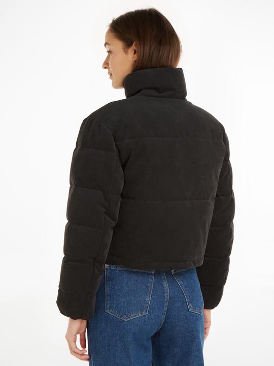 Produktbild Calvin Klein Corduroy Cropped Puffer Dames Jas - Zwart - Maat L (L)