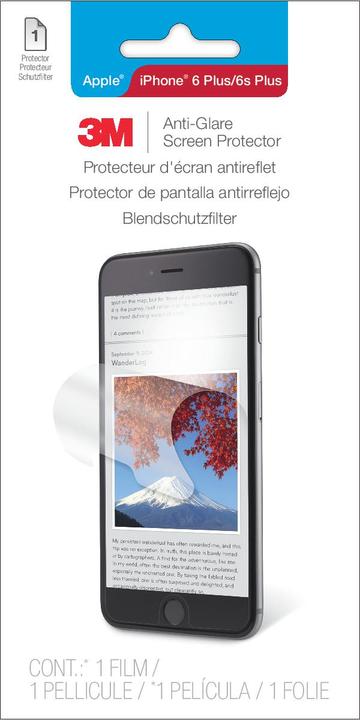 Actual product image 3M Anti-Glare Screen Protector for Apple® iPhone® 6 Plus/6S Plus (1 Piece, Apple iPhone 6s Plus, Apple iPhone 6 Plus)