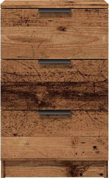 Actual product image VidaXL Bedside cabinet in reclaimed wood look 40x36x65 cm wood-based material (40 x 36 x 65 cm)