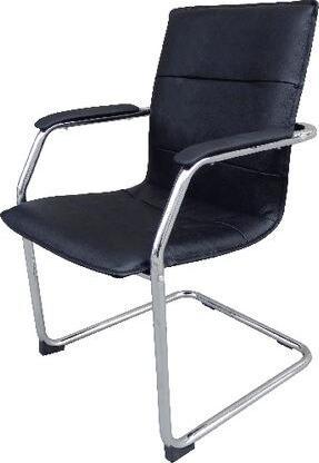 Realspace Baker visitor chair faux leather black