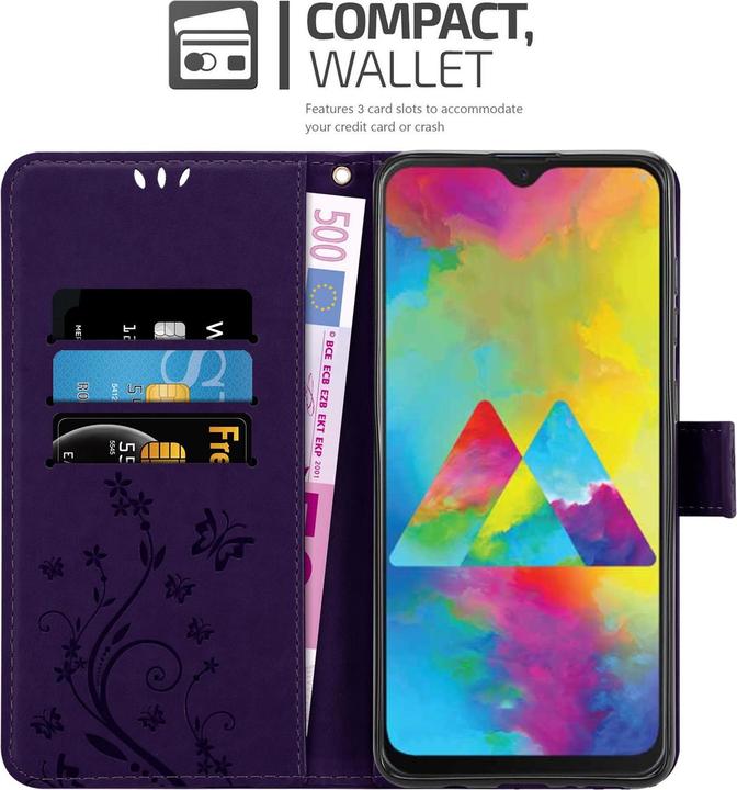 Produktbild Cadorabo Flower Book Cover (Samsung Galaxy M30s, Samsung Galaxy M21)