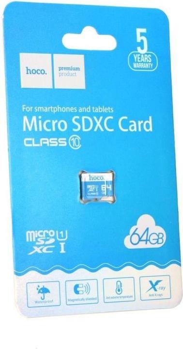 Hoco Memory cards memory card microSD 64GB class 10 (64 GB, microSD, U1, UHS-I)