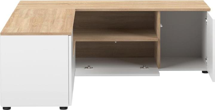 Actual product image Temahome Angle TV Stand white and oak (40 x 46 cm)