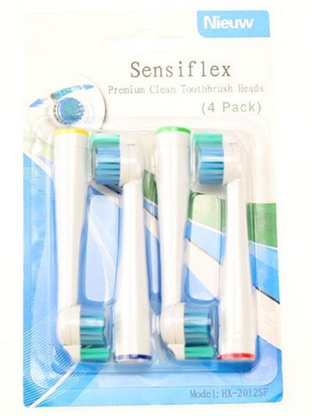 Image du produit Hermex Lot de 4 brossettes compatibles avec Philips Sensiflex HX2012 HX1600 HX2012/30 (4 x)
