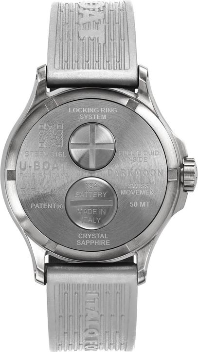 Image du produit U-Boat 9542 Darkmoon White SS Mens Watch 44mm 5ATM (Montre analogique, 44 mm)