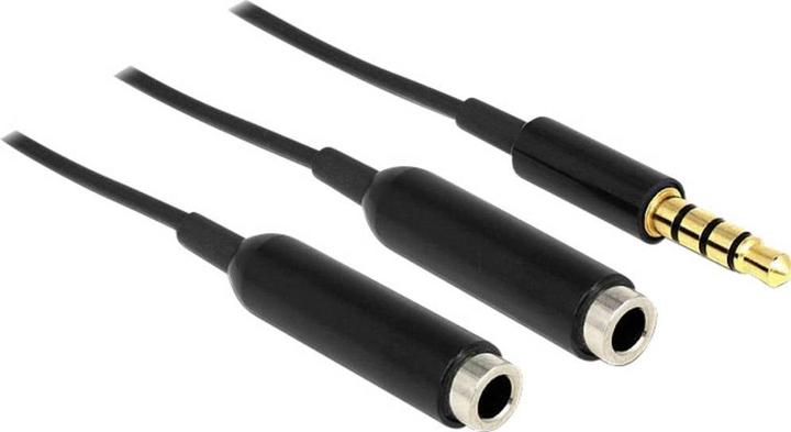 Actual product image Delock Audio splitter cable 3.5 mm jack - 2x 3.5mm female (0.25 m, 2.5mm)