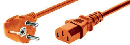 Produktbild Exertis Connect Netzanschlusskabel, Schukostecker abgewinkelt an Kaltgerätebuchse, orange, 1,8 m Netzanschlusskabel (1.80 m)