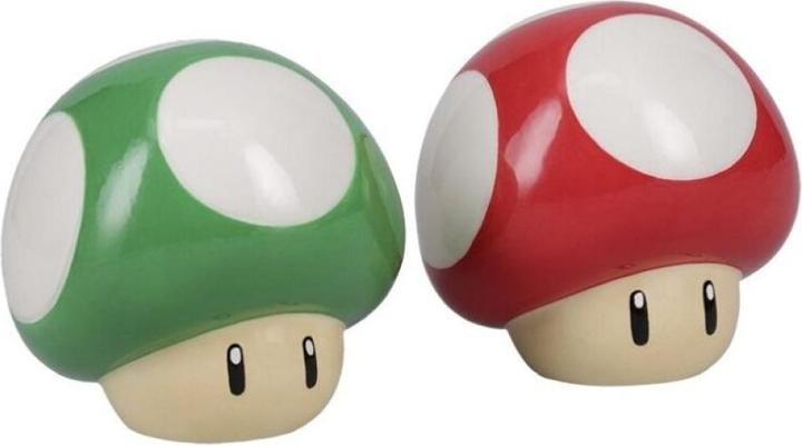 Actual product image Paladone Products Nintendo - Super Mario - Salière et poivrière en céramique Champignons (Salt, Pepper)