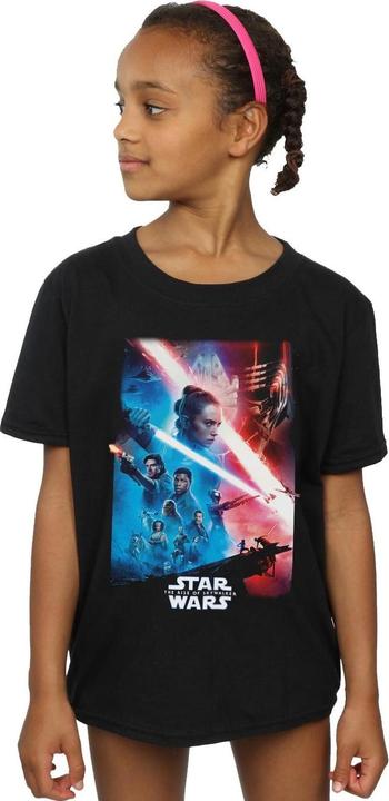 Actual product image Star Wars Girls The Rise Of Skywalker Theatrical Poster Cotton T-Shirt (116)