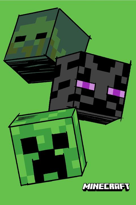 Actual product image Tinisu Minecraft fleece blanket 100 x 150 cm soft blanket (100 x 150 cm)