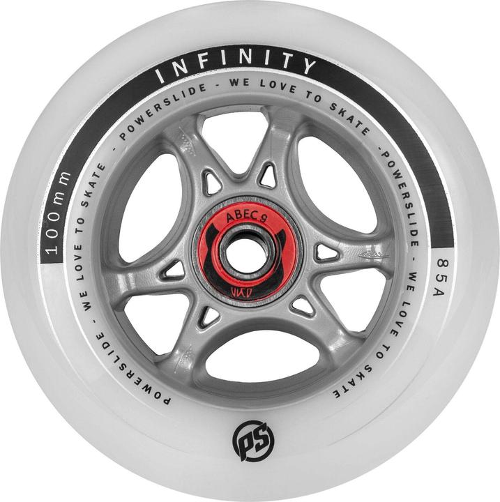 Powerslide Skateboard Wheels Infinity Rtr 4-Pack 2023 (100 mm, 85A)