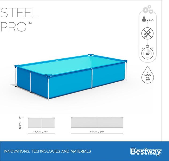 Produktbild Bestway Steel Pro (221 x 150 x 43 cm)