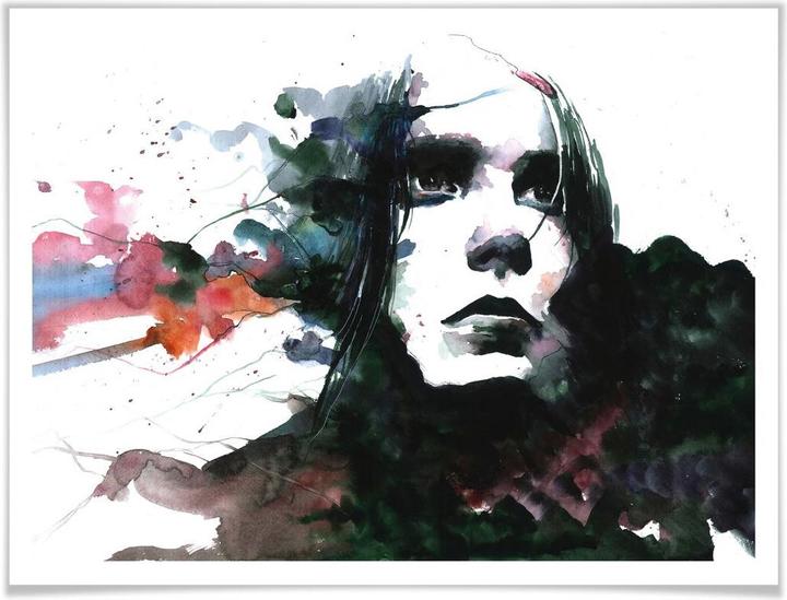 Actual product image Trenddeko Watercolour Face 01 (60 x 50 cm)