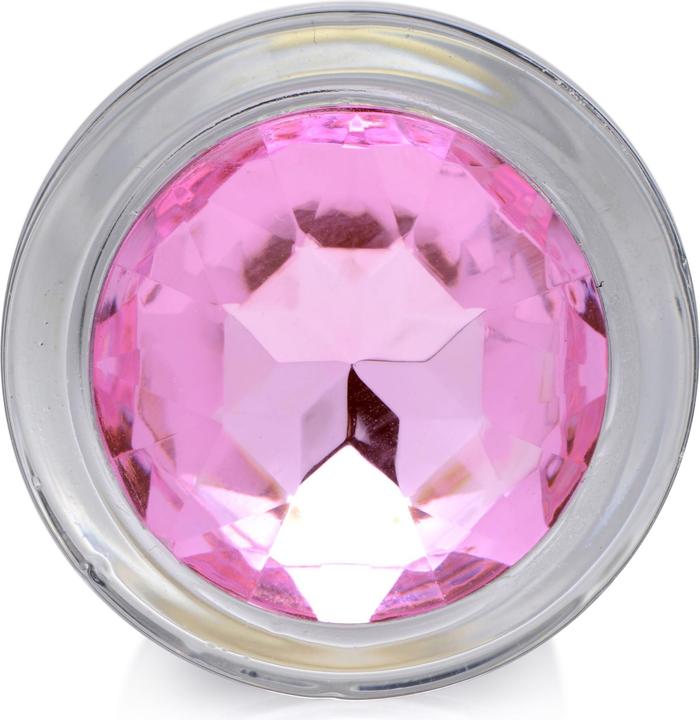 Immagine prodotto XR Brands Plug anale in vetro rosa con pietra preziosa grande
