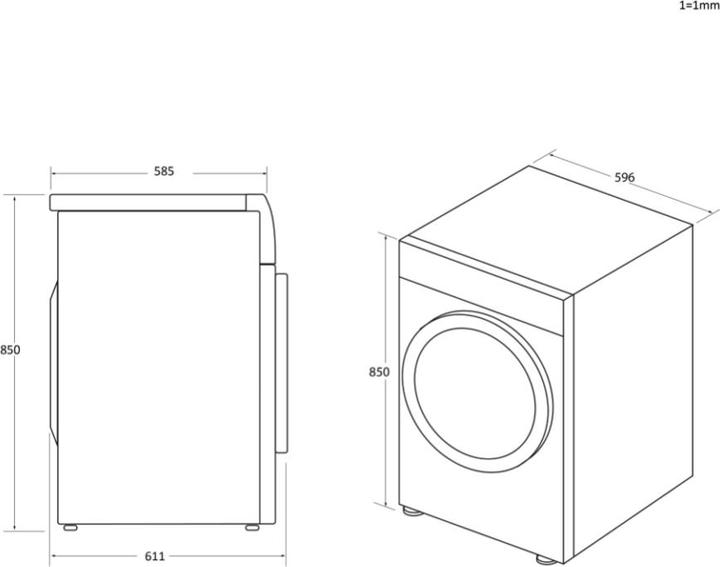Image du produit Hoover Sèche-linge à pompe à chaleur Candy NDPEH8A2TCBEXS-S 8 kg Fonctionnement intelligent avec (8 kg, Gauche)
