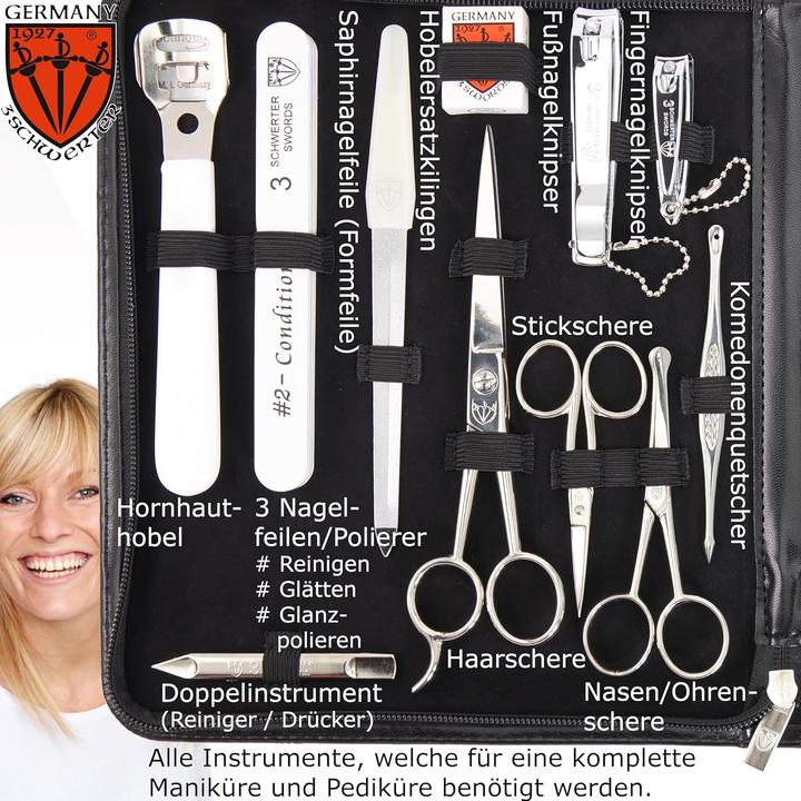 Produktbild Kellermann Nagelset 23-tlg.Kunstleder, schwarz