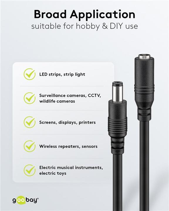 Image du produit Goobay Câble d'extension d'alimentation (3 m)