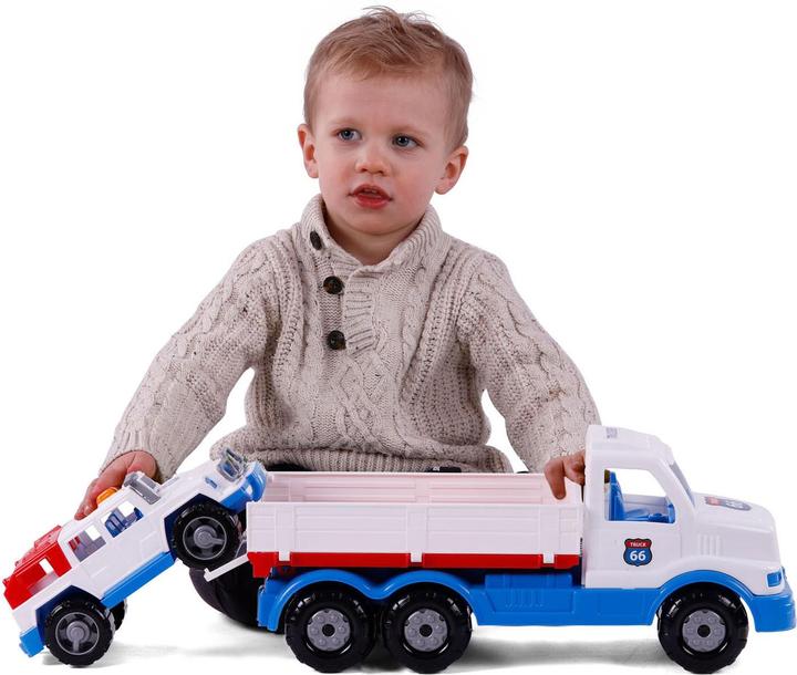 Actual product image Polesie Cavallino XL Torpedo Truck with Jeep, 46.6 cm