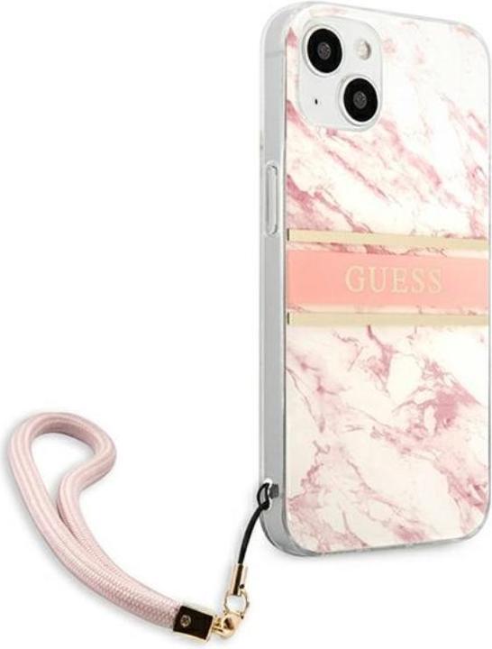 Actual product image Guess Hard Cover Marble Stripe with Strap (Apple iPhone 13 mini)