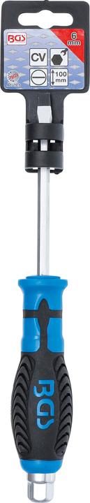 Actual product image BGS Screwdriver with external Hexagon Slot SL 6 mm Blade Length 100 mm (Allen screw)