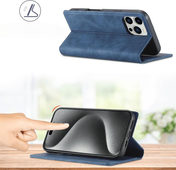 Productafbeelding LC.Imeeke iPhone 16 Pro - Flip Case Vintage (Apple iPhone 16 Pro)