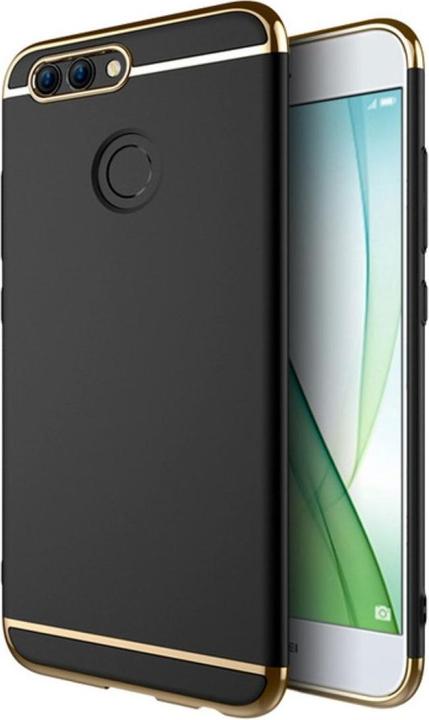 Produktbild König Design Handy Hülle Schutz Case für Huawei Nova 2 Plus Bumper 3 in 1 Cover Chrom Schwarz (Huawei Nova 2 Plus)