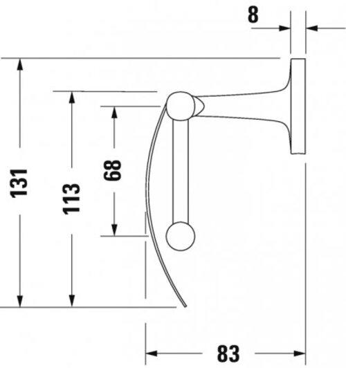Actual product image Duravit Starck T paper roll holder, with lid, 009940