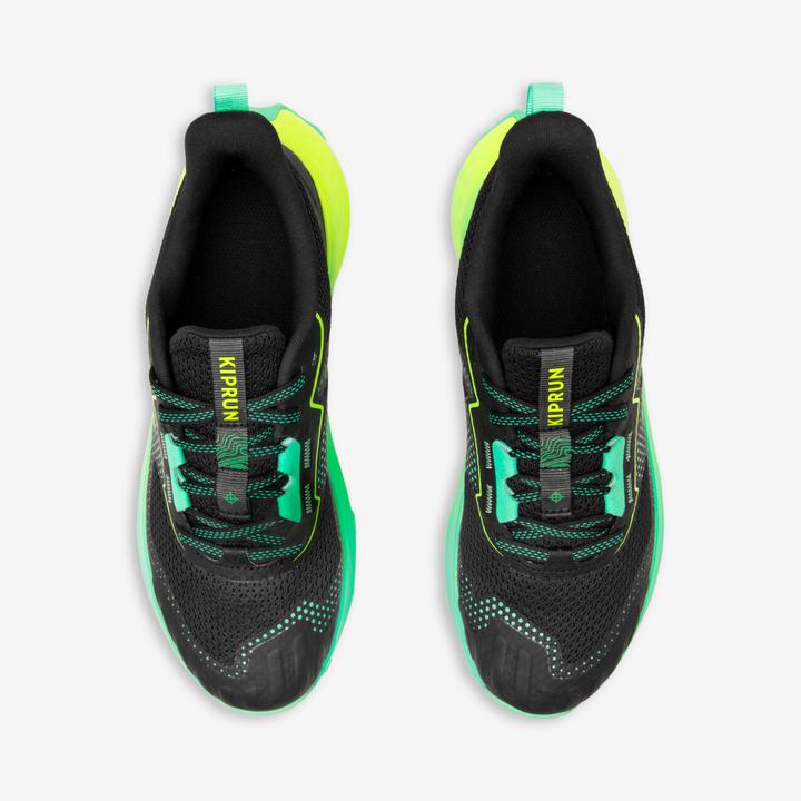 Produktbild Kiprun Laufschuhe Trailrunning Crosslauf Kinder - K500 Grip schwarz/grün (35)