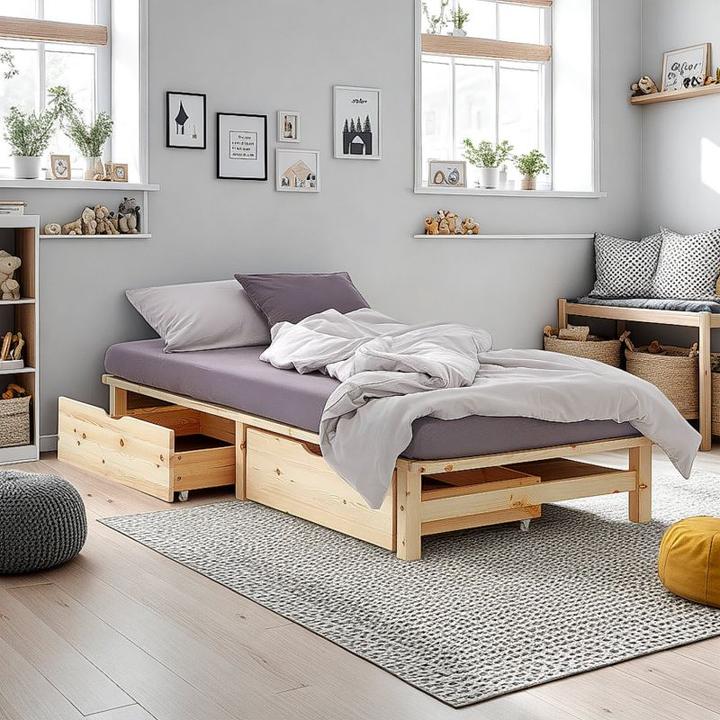 Immagine prodotto Homestyle4u Palettenbett mit Lattenrost (100 x 200 cm)