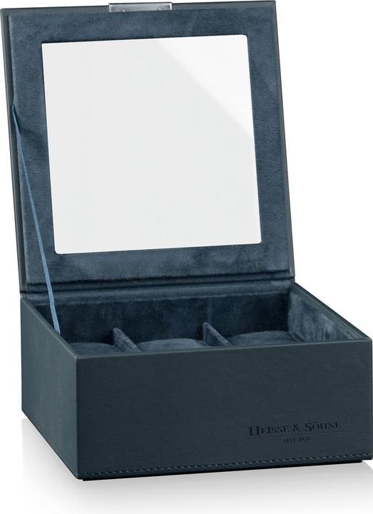 Actual product image Heisse & Söhne Stackable jewelry box Mirage L - top: watch box for 6 watches - Blue
