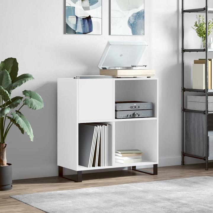 Actual product image VidaXL Plattenschrank Weiss 84,5x38x89 cm Holzwerkstoff, Farbe (84.5 x 38 x 89 cm)