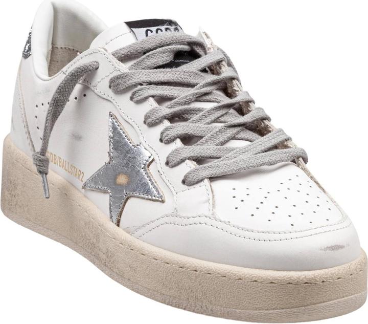 Produktbild Golden Goose ballstar sneakers in leather color white and silver (41)
