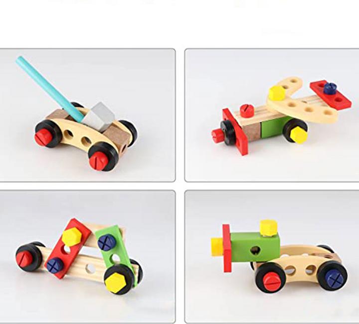 Immagine prodotto Esmée Holz Kinder Werkzeug Koffer Handwerker Tool Zubehör Lern Spielset 36-tlg. Set