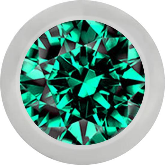 Immagine prodotto Star Piercing Palla d'argento con cristallo turchese (senza ottone, Acciaio chirurgico 316L)