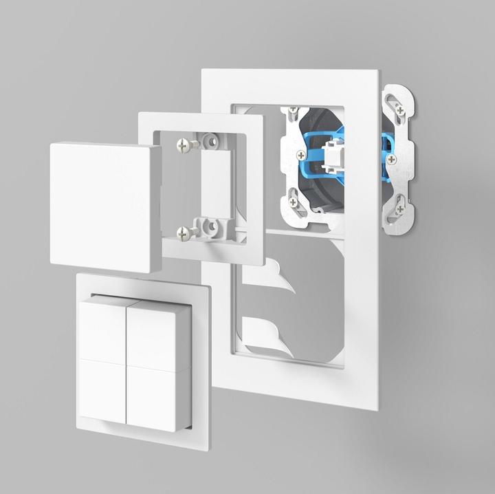 Produktbild Hager pro, UP Funktaster, 4-fach, Schwarz, für Philips Hue
