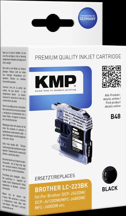 KMP B48 Cartouche d'encre compatible avec Brother LC-223 BK (CF)