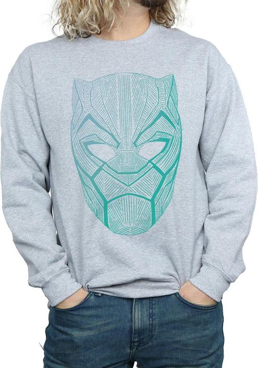 Immagine prodotto Felpa in cotone con maschera tribale di Black Panther (S)
