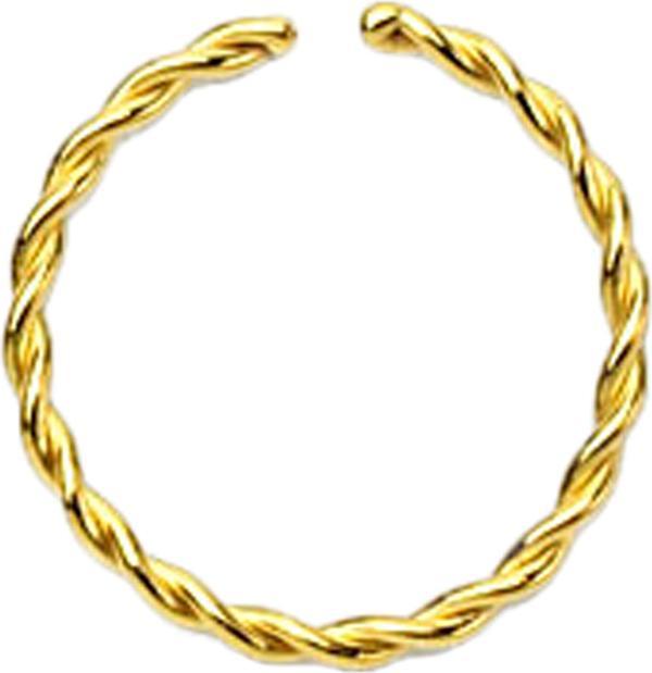 Image du produit Star Piercing Micro piercing anneau tressé doré (Acier chirurgical 316L, sans laiton)