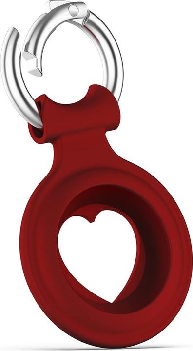 Actual product image Screenguard Apple Airtag Liquid Silikon Heart Case mit Anhänger