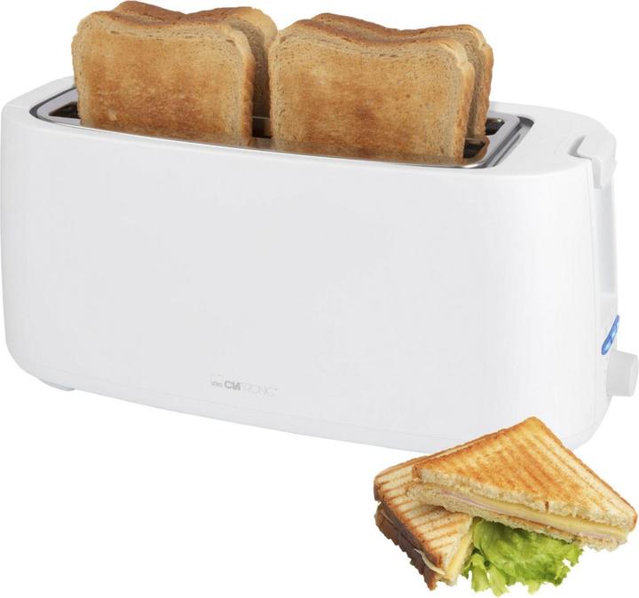 Actual product image Clatronic TA 3802 white 4-slice long slot toaster