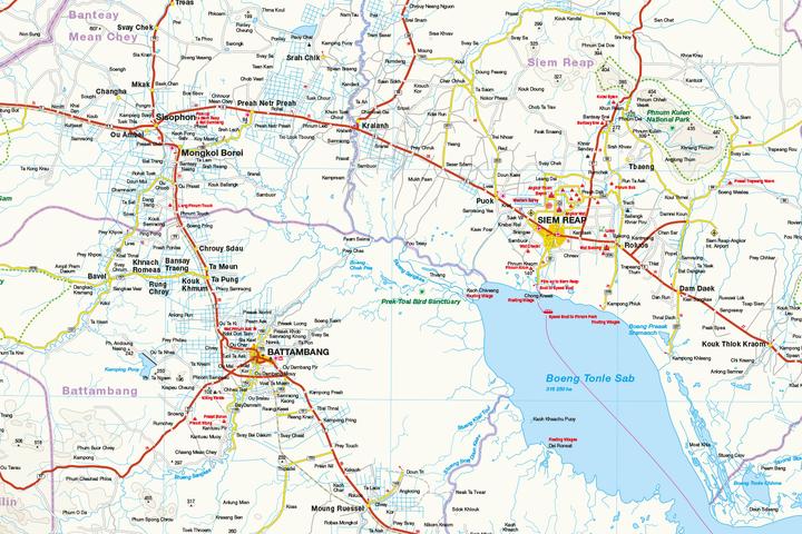 Image du produit Carte du Cambodge / Cambodia (1:500.000)