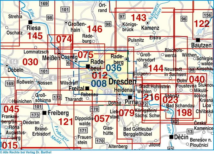 Produktbild Stadtplan Dresden 1 : 22 500