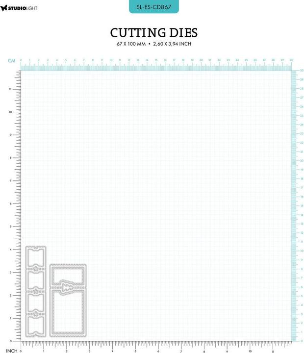 Actual product image art by marlene Cutting Dies "Christmas Ticket" Essentials