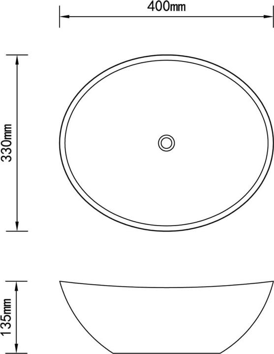 Actual product image VidaXL Waschbecken (330 mm, 400 mm)